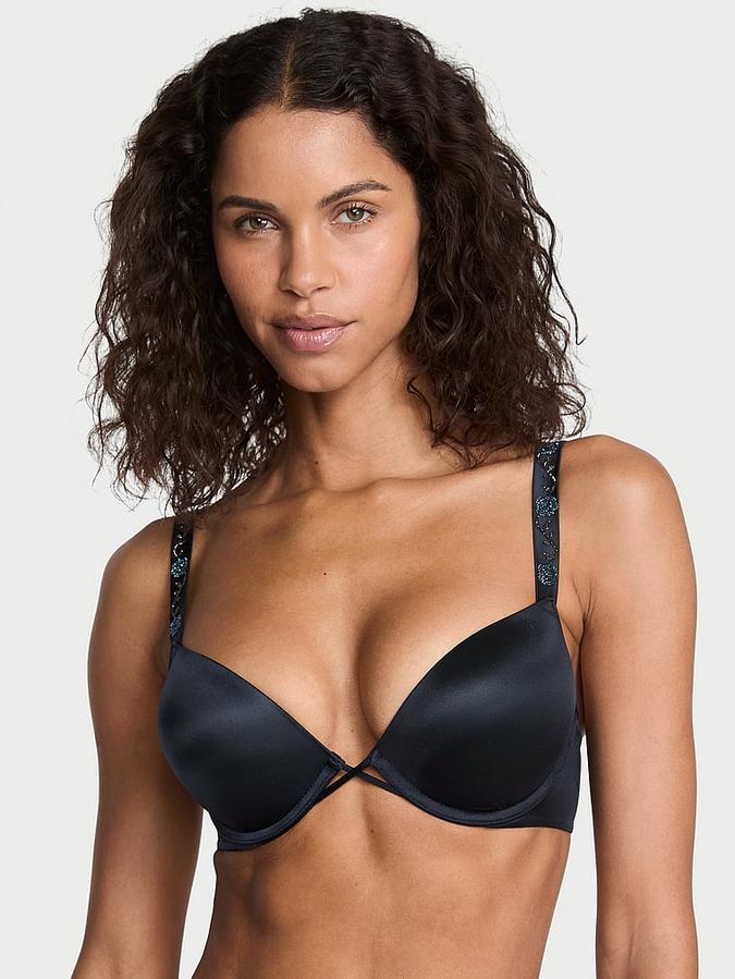 Bombshell Add-2-Cups Electric Orchid Shine Strap Push-Up Bra